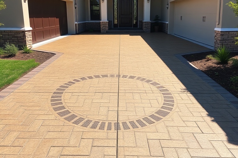 Stamped Concrete Driveway